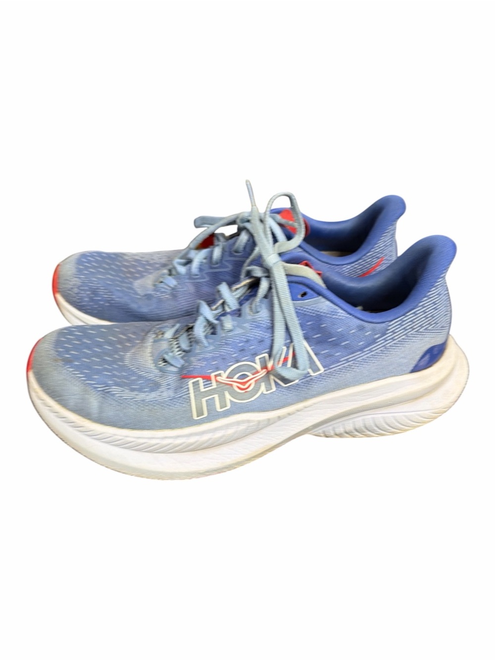 Hoka Light Blue Running Sneakers with White Soles size 8B Womens